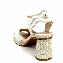 Vacances|Semelles Corde<Gaimo Sandales à Talon Danae Raffiia Beige Blanc