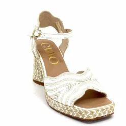 Vacances|Semelles Corde<Gaimo Sandales à Talon Danae Raffiia Beige Blanc