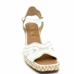 Vacances|Semelles Corde<Gaimo Sandales à Talon Danae Raffiia Beige Blanc