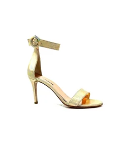 Talon|Soirée<eclair paris Sandales à Talon Haut Ivoire Gian V2 Cuir Métal Or