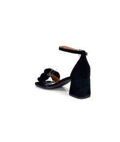 Elégant|Sandales<Ivoire0351a Sandales à Talon Ivoire 8453770 Daim Noir