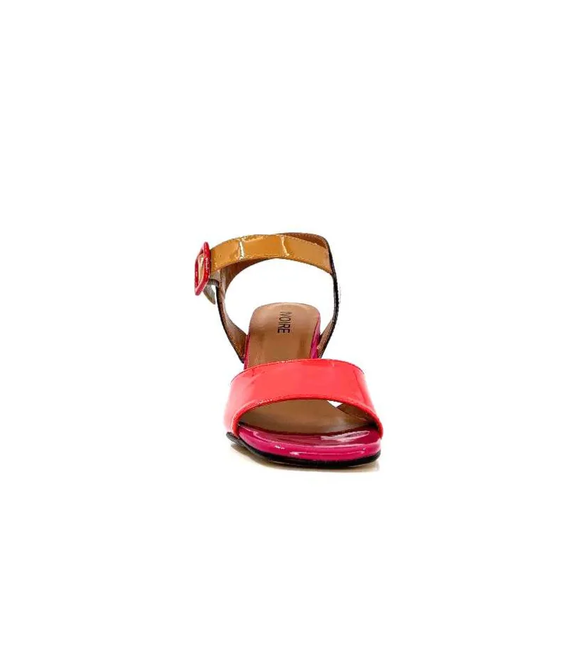 Elégant|Sandales<Ivoire0334 Sandales à Talon Ivoire F1136 Mare Cuir Vernis Multicolor Multicolore