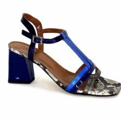Soirée|Sandales<Ivoire0352 Sandales à Talon Ivoire K251 Vally Cuir Métallique Bleu