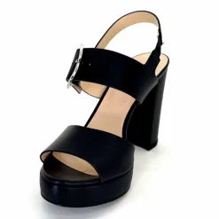 Talon|Féminin<Nero Giardini Sandales à Talon NeroGiardini410360 Cuir Noir