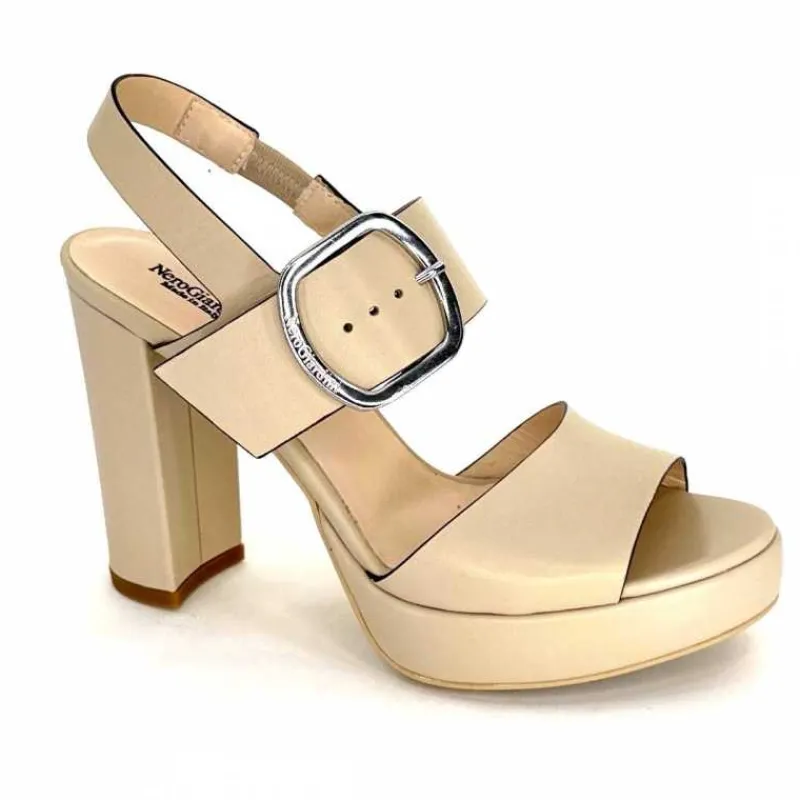 Talon|Féminin<Nero Giardini Sandales à Talon NeroGiardini410360Cuir Beige