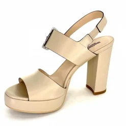 Talon|Féminin<Nero Giardini Sandales à Talon NeroGiardini410360Cuir Beige
