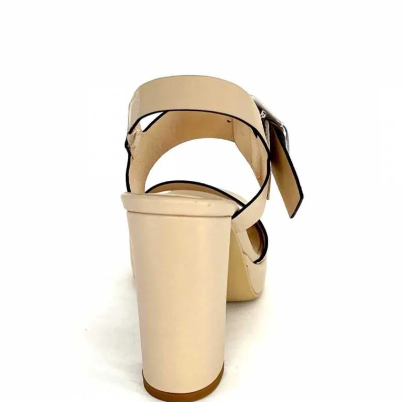 Talon|Féminin<Nero Giardini Sandales à Talon NeroGiardini410360Cuir Beige