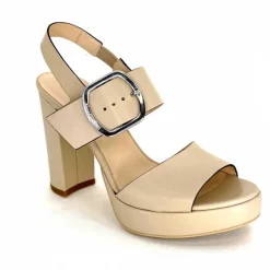 Talon|Féminin<Nero Giardini Sandales à Talon NeroGiardini410360Cuir Beige