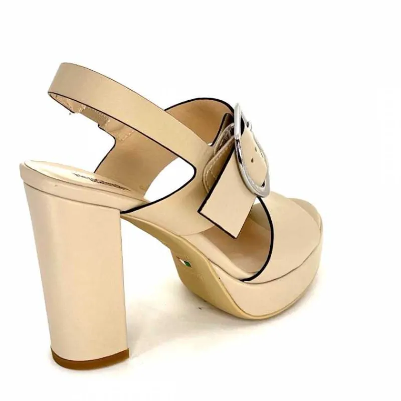 Talon|Féminin<Nero Giardini Sandales à Talon NeroGiardini410360Cuir Beige