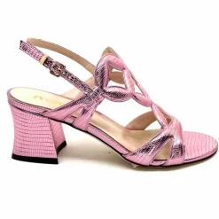 Féminin|Sandales<Evaluna Sandales à Talons Ivoire 570 Cuir Métal Rose