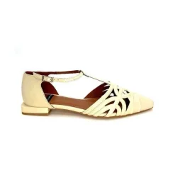 Décontracté|Sandales<angel alarcon Sandales 24001F Cuir Vernis Off White Beige