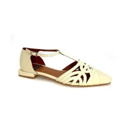 Décontracté|Sandales<angel alarcon Sandales 24001F Cuir Vernis Off White Beige