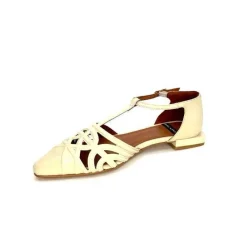 Décontracté|Sandales<angel alarcon Sandales 24001F Cuir Vernis Off White Beige