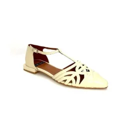Décontracté|Sandales<angel alarcon Sandales 24001F Cuir Vernis Off White Beige