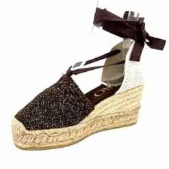 Vacances|Semelles Corde<Gaimo Sandales Compensées Alpargata Textile Or Marron