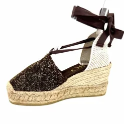 Vacances|Semelles Corde<Gaimo Sandales Compensées Alpargata Textile Or Marron