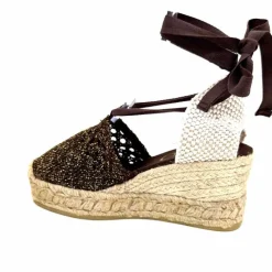Vacances|Semelles Corde<Gaimo Sandales Compensées Alpargata Textile Or Marron
