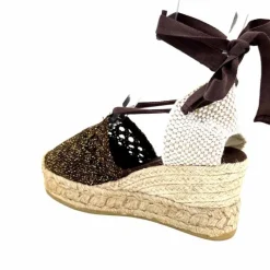 Vacances|Semelles Corde<Gaimo Sandales Compensées Alpargata Textile Or Marron