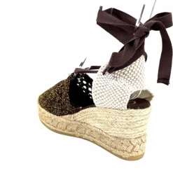 Vacances|Semelles Corde<Gaimo Sandales Compensées Alpargata Textile Or Marron