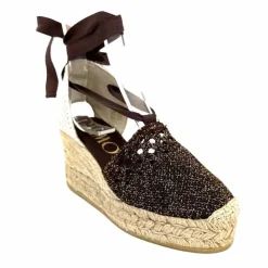 Vacances|Semelles Corde<Gaimo Sandales Compensées Alpargata Textile Or Marron