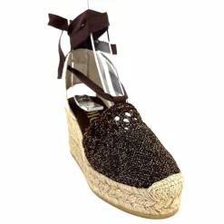 Vacances|Semelles Corde<Gaimo Sandales Compensées Alpargata Textile Or Marron