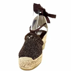 Vacances|Semelles Corde<Gaimo Sandales Compensées Alpargata Textile Or Marron