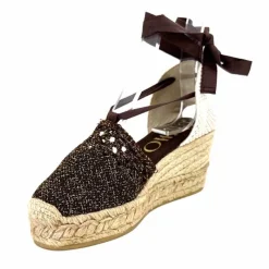 Vacances|Semelles Corde<Gaimo Sandales Compensées Alpargata Textile Or Marron