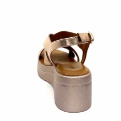 Féminin|Plateformes<Inuovo Sandales Compensées 99012 Cuir Metal Rose