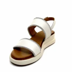 Vacances|Compensées & Plateformes<Inuovo Sandales Compensées 95005 Cuir Crème