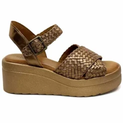 Vacances|Compensées & Plateformes<Inuovo Sandales Compensées 99001 Cuir Bronze