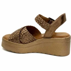 Vacances|Compensées & Plateformes<Inuovo Sandales Compensées 99001 Cuir Bronze