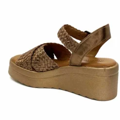 Vacances|Compensées & Plateformes<Inuovo Sandales Compensées 99001 Cuir Bronze