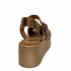 Vacances|Compensées & Plateformes<Inuovo Sandales Compensées 99001 Cuir Bronze