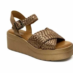 Vacances|Compensées & Plateformes<Inuovo Sandales Compensées 99001 Cuir Bronze