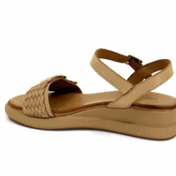 Vacances|Compensées & Plateformes<Inuovo Sandales Compensées 95013 Cuir Scissors Camel