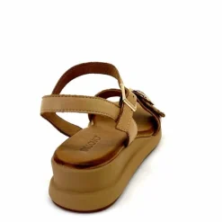 Vacances|Compensées & Plateformes<Inuovo Sandales Compensées 95013 Cuir Scissors Camel