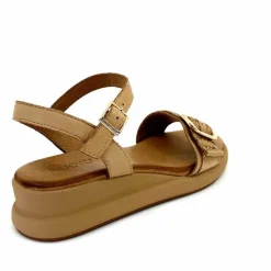 Vacances|Compensées & Plateformes<Inuovo Sandales Compensées 95013 Cuir Scissors Camel