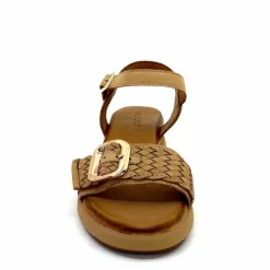 Vacances|Compensées & Plateformes<Inuovo Sandales Compensées 95013 Cuir Scissors Camel