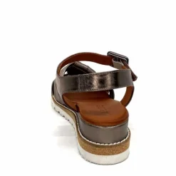 Compensées & Plateformes|Basic<384-ivoire Sandales Compensées Ivoire 1613-0092 Cuir Bronze