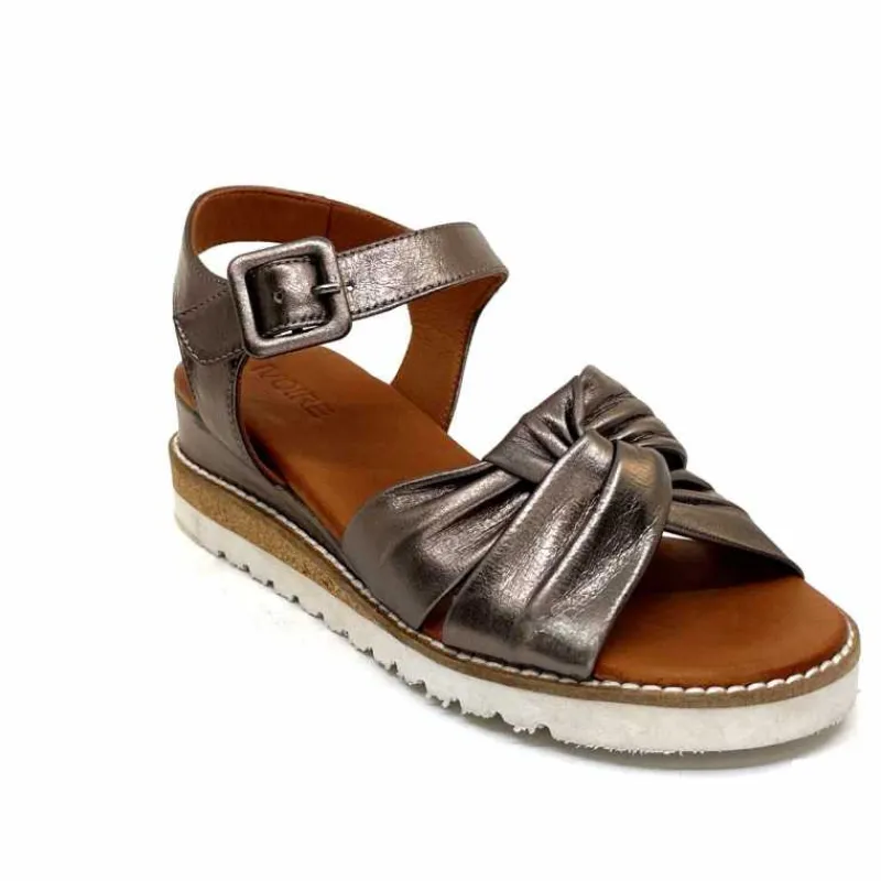 Compensées & Plateformes|Basic<384-ivoire Sandales Compensées Ivoire 1613-0092 Cuir Bronze