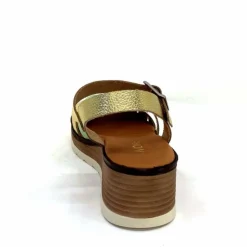 Vacances|Plateformes<Ivoire0375a Sandales Compensées Ivoire Rene Cuir Métal Or Rose Vert Argent