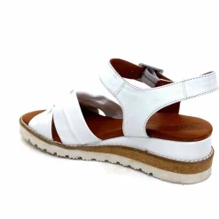 Compensées & Plateformes|Basic<384-ivoire Sandales Compensées Ivoire 1613-0092 Cuir Blanc