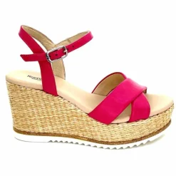Vacances|Compensées & Plateformes<Nero Giardini Sandales Compensées NeroGiardini410630 D707 Cuir Raffia Rose