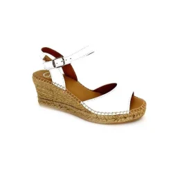 Semelles Corde|Vacances<Toni Pons Sandales Compensées Sia Cuir Blanc