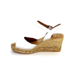 Semelles Corde|Vacances<Toni Pons Sandales Compensées Sia Cuir Blanc