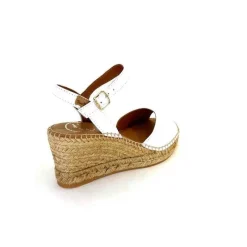 Semelles Corde|Vacances<Toni Pons Sandales Compensées Sia Cuir Blanc