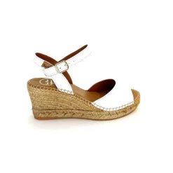 Semelles Corde|Vacances<Toni Pons Sandales Compensées Sia Cuir Blanc