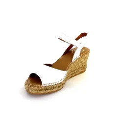 Semelles Corde|Vacances<Toni Pons Sandales Compensées Sia Cuir Blanc