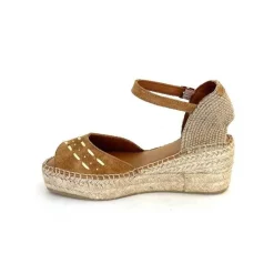 Vacances|Semelles Corde<Toni Pons Sandales Compensées Ingrid Daim Raffia Marron