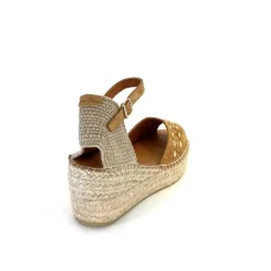 Vacances|Semelles Corde<Toni Pons Sandales Compensées Ingrid Daim Raffia Marron